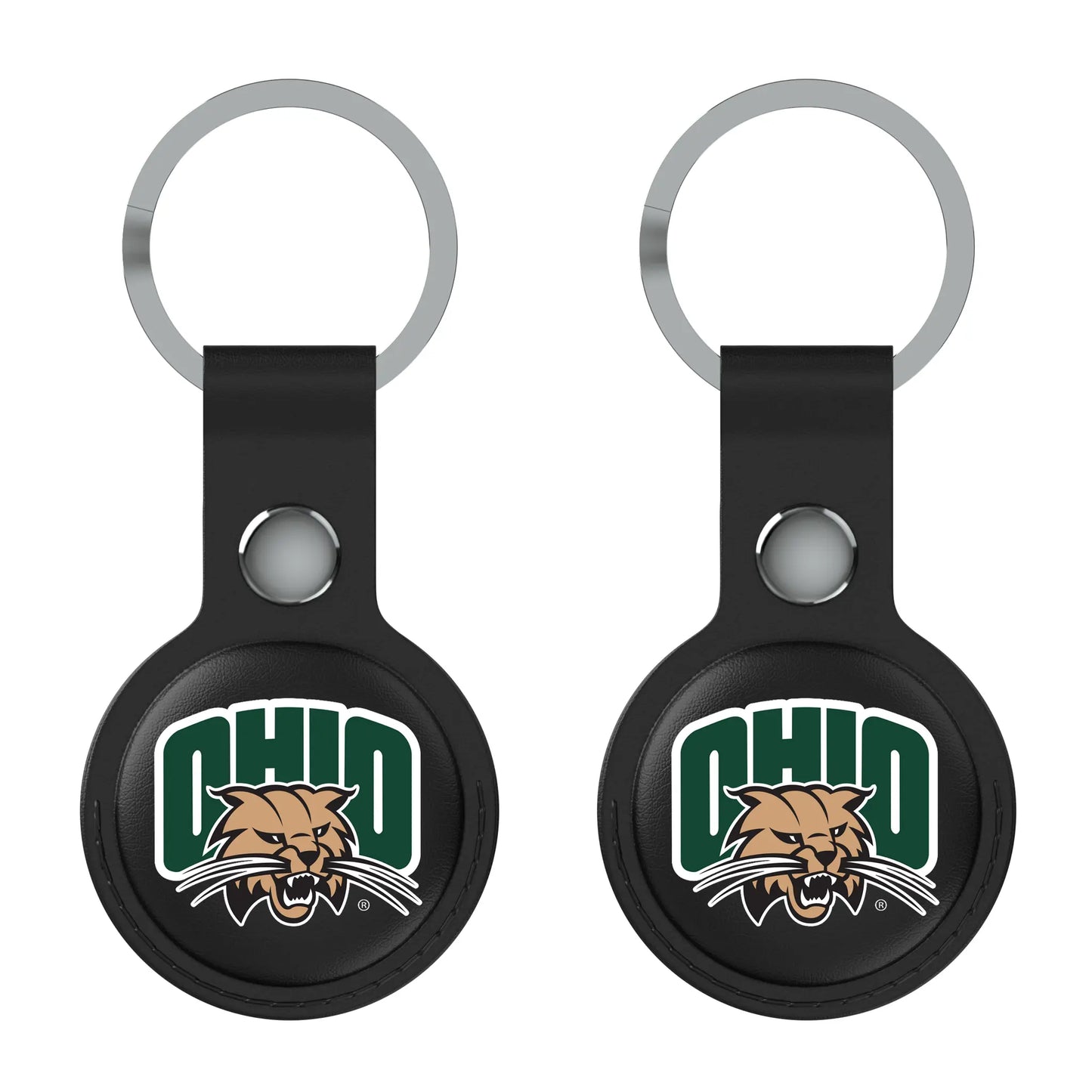 Ohio University Bobcats Insignia Black Airtag Holder 2-Pack