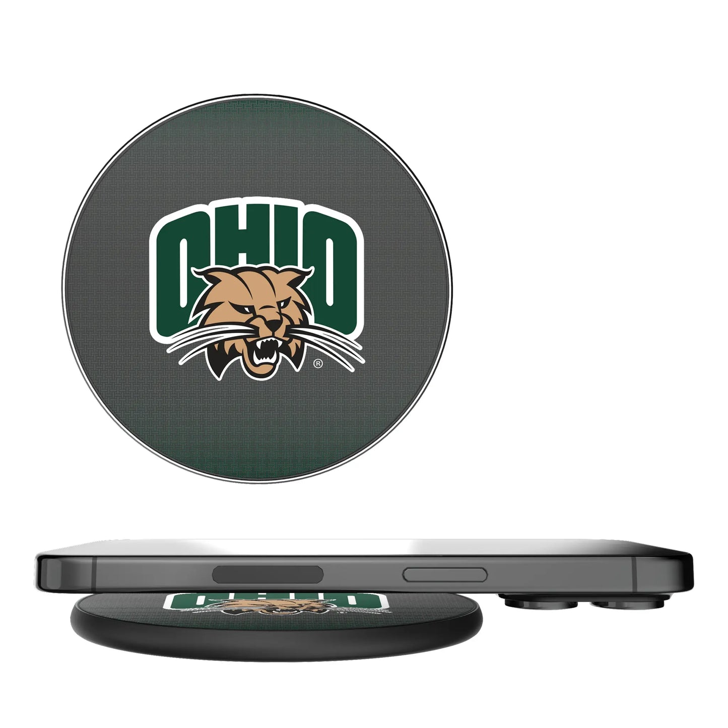 Ohio University Bobcats Linen 15-Watt Wireless Charger