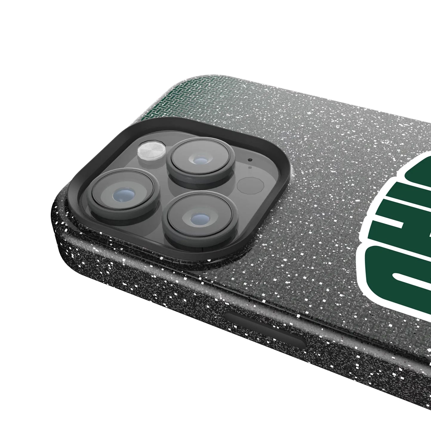 Ohio University Bobcats Linen Black Bling Phone Case for Apple iPhone