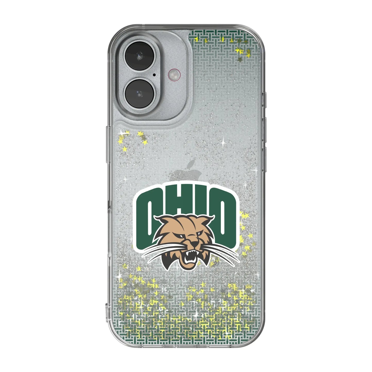 Ohio University Bobcats Linen Glitter Phone Case for Apple iPhone