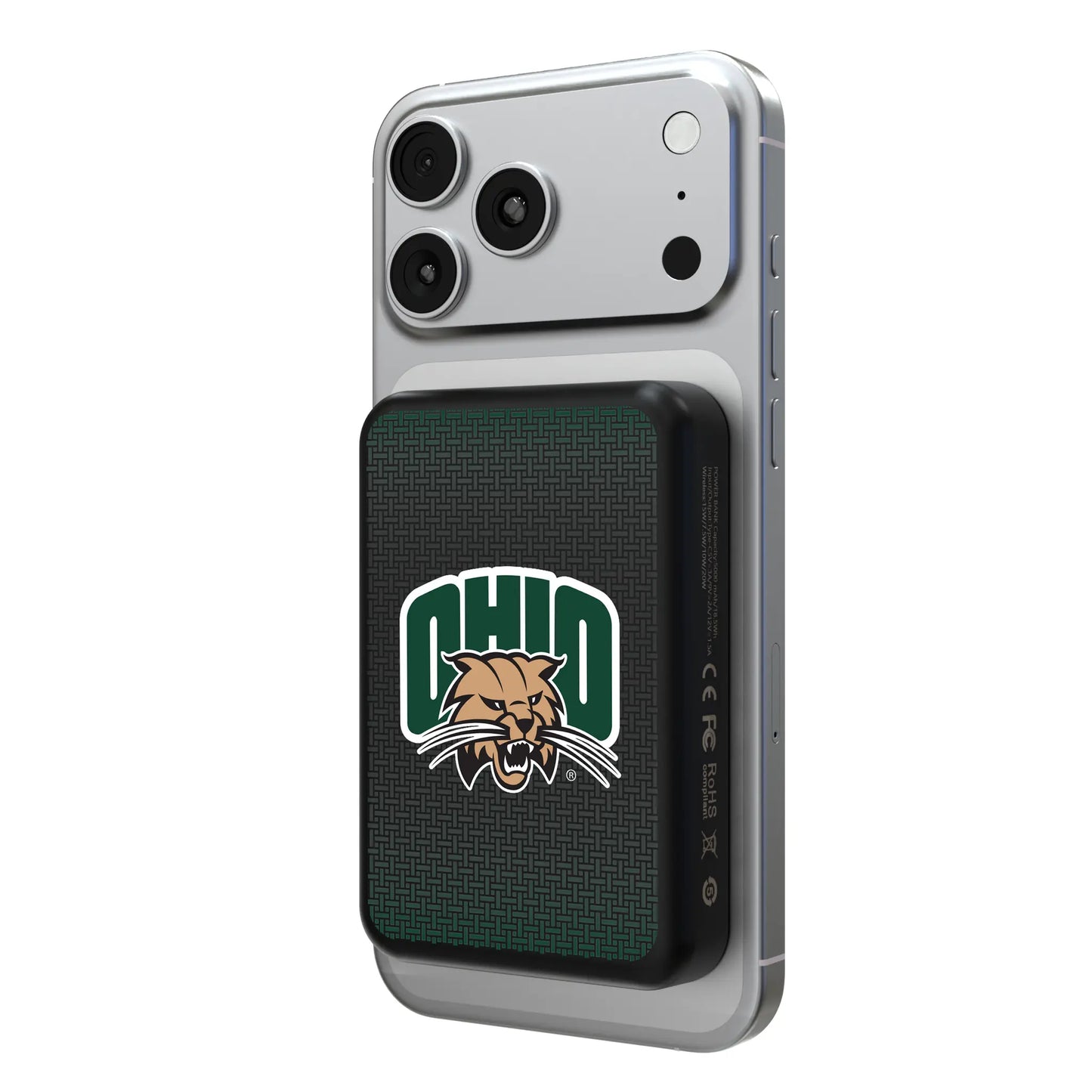 Ohio University Bobcats Linen Wireless Mag Power Bank