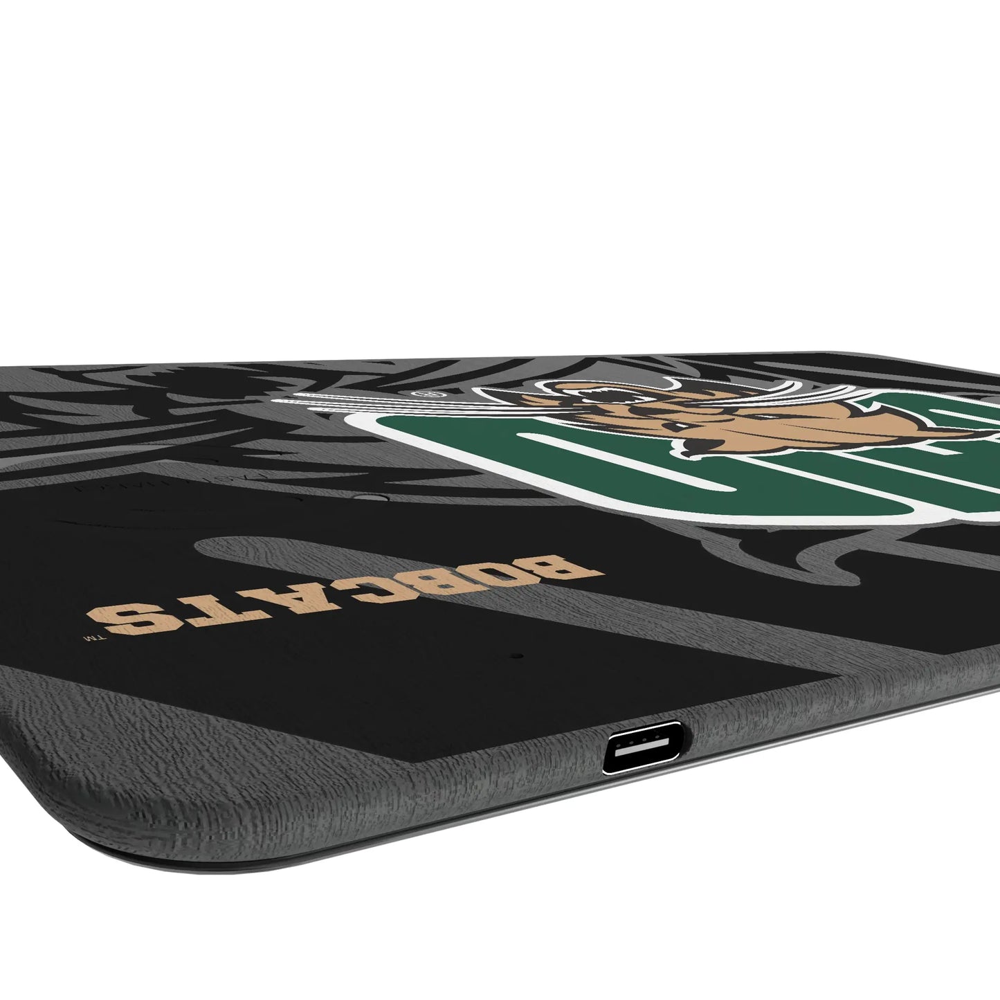 Ohio University Bobcats Monocolor Tilt 15-Watt Wireless Charger and Mouse Pad