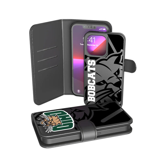 Ohio University Bobcats Monocolor Tilt Wallet Phone Case for Apple iPhone