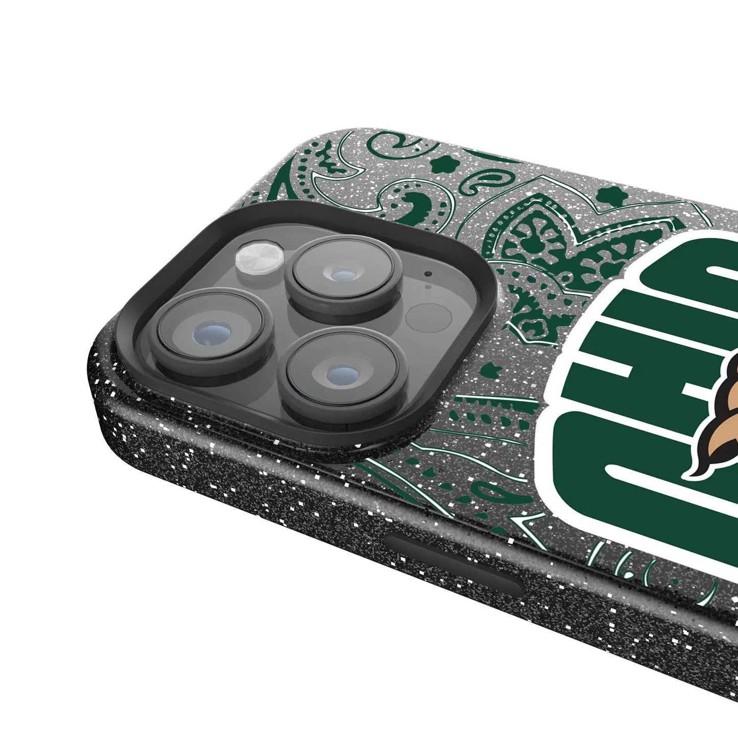 Ohio University Bobcats Paisley Black Bling Phone Case for Apple iPhone