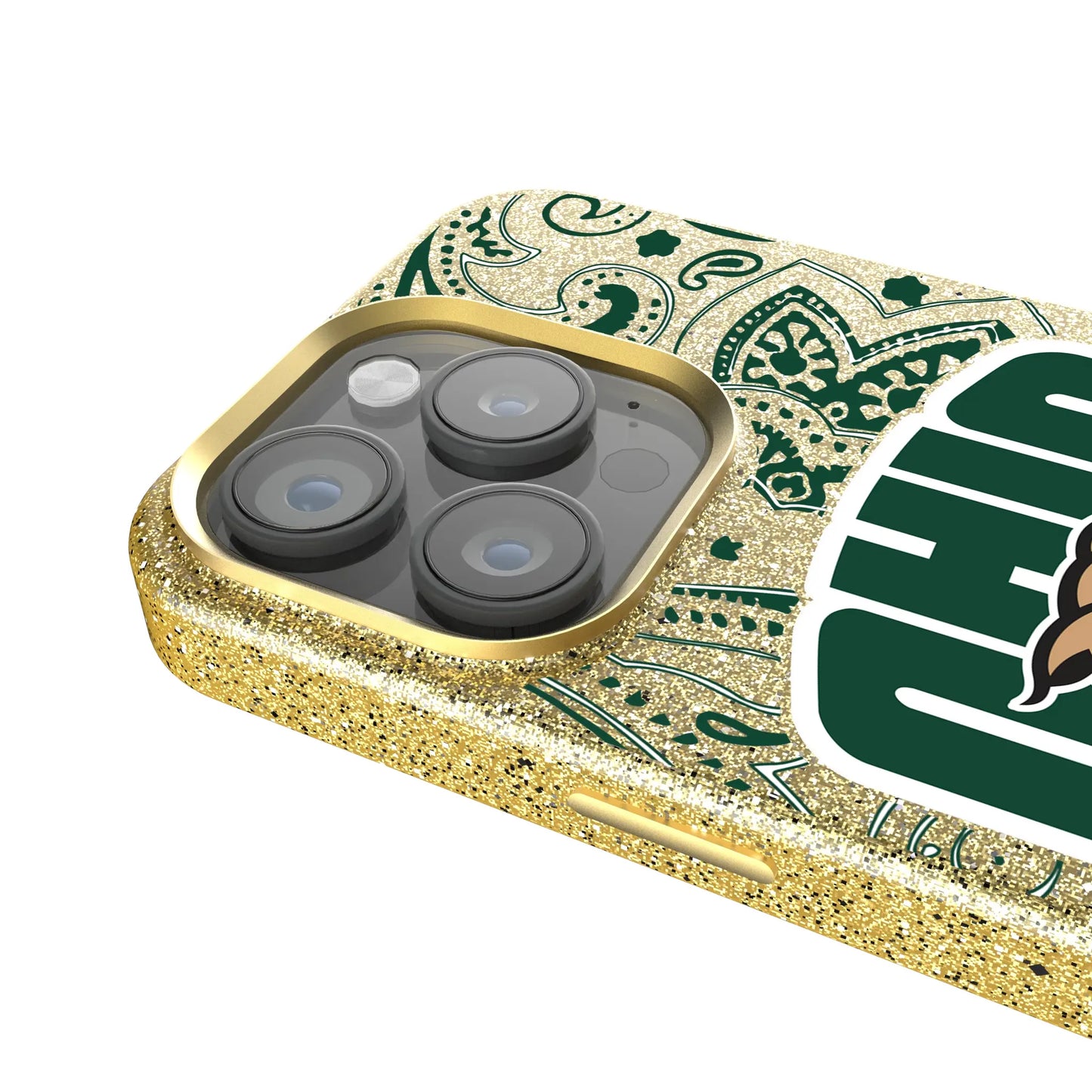 Ohio University Bobcats Paisley Bling Phone Case for Apple iPhone