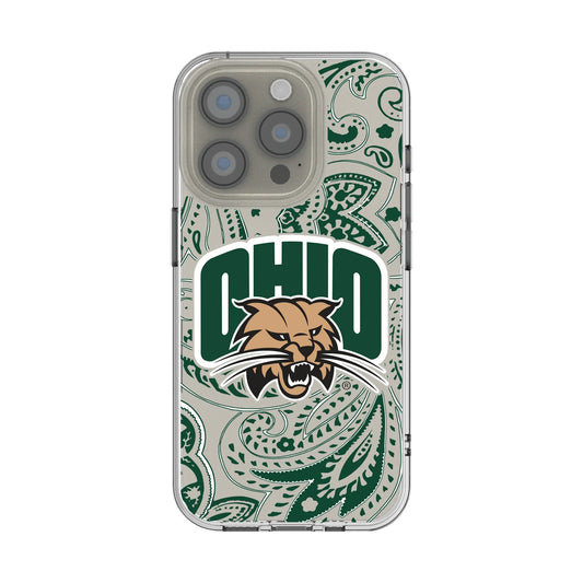 Ohio University Bobcats Paisley Clear Phone Case for Apple iPhone
