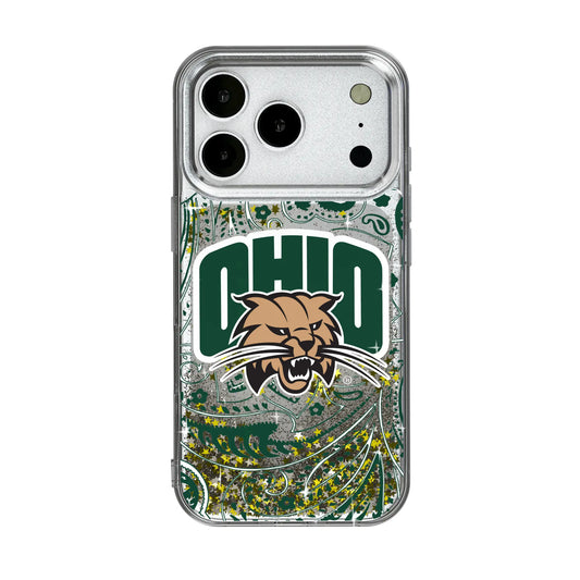 Ohio University Bobcats Paisley Glitter Phone Case for Apple iPhone