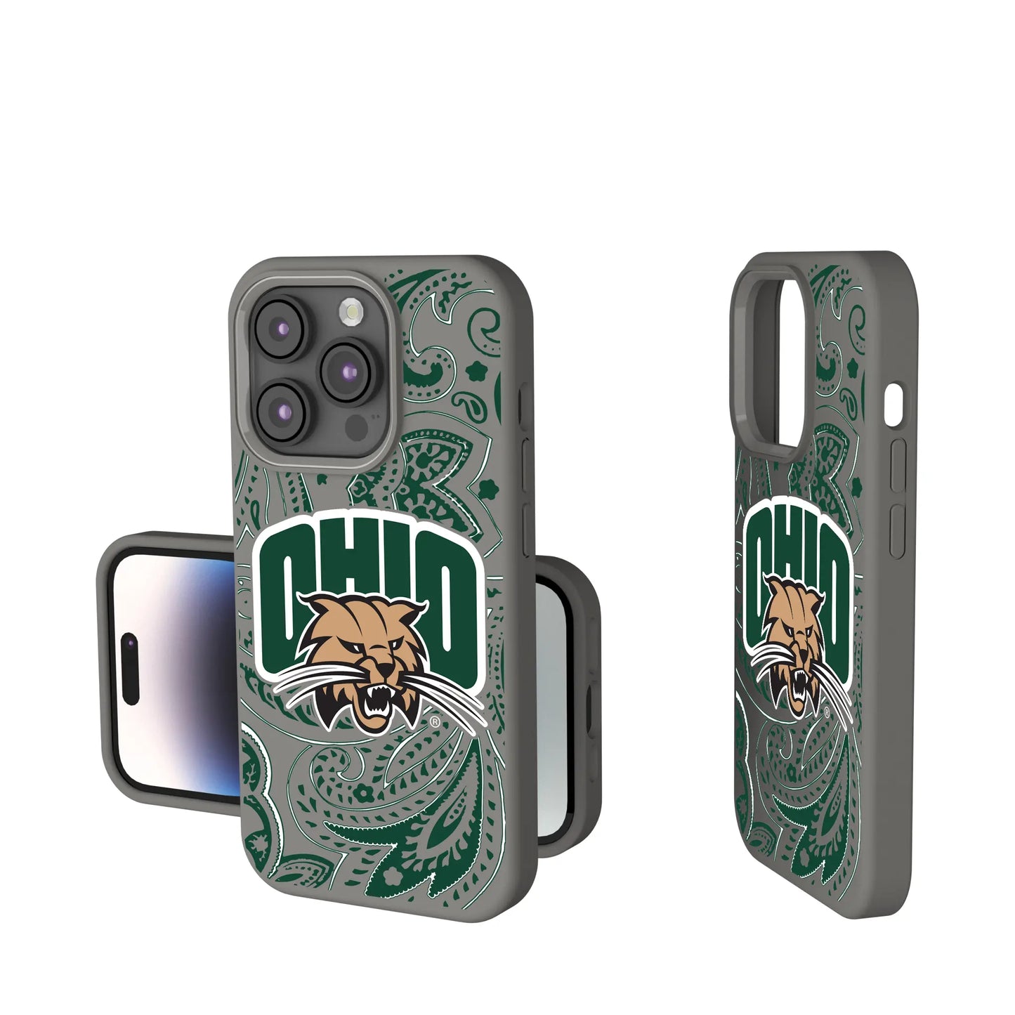 Ohio University Bobcats Paisley Soft Touch Phone Case for Apple iPhone
