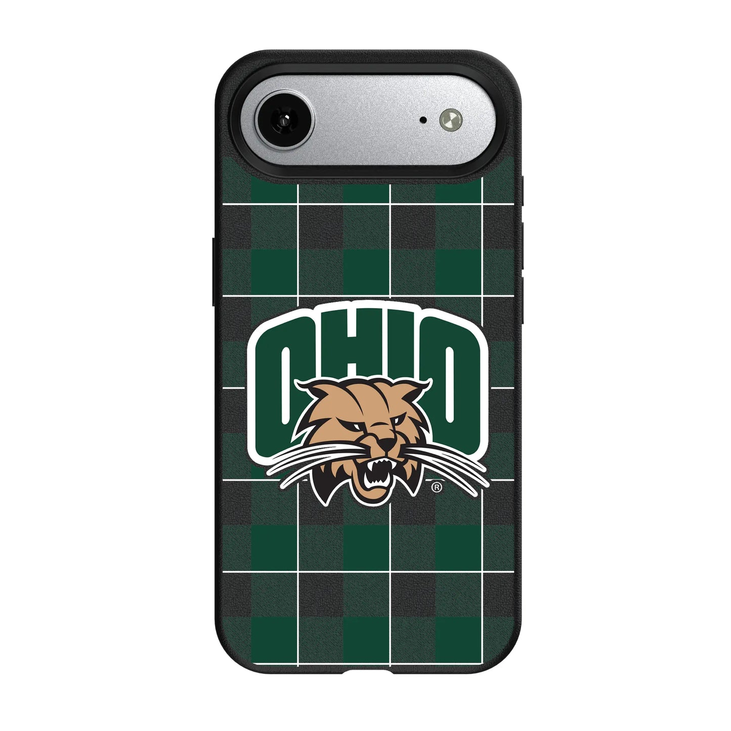 Ohio University Bobcats Plaid MagSafe Compatible Phone Case for Apple iPhone