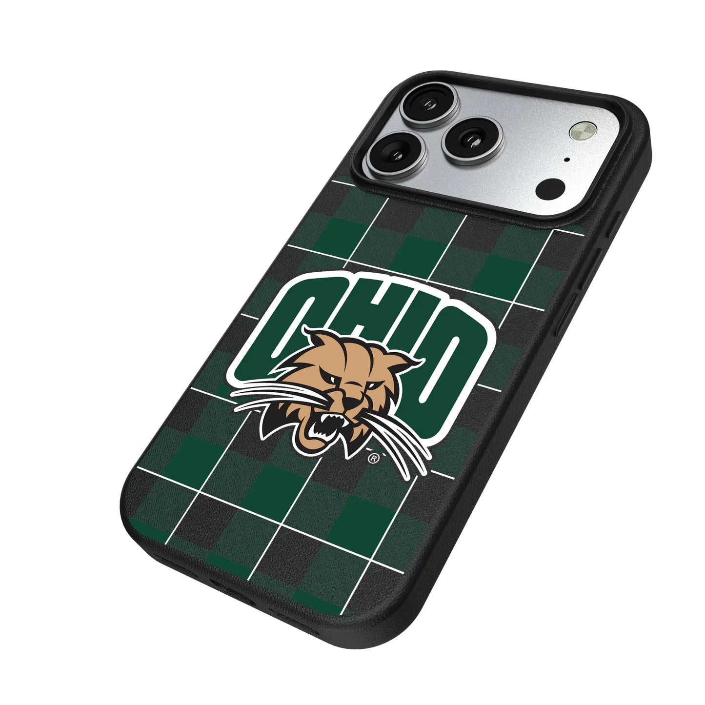 Ohio University Bobcats Plaid MagSafe Compatible Phone Case for Apple iPhone
