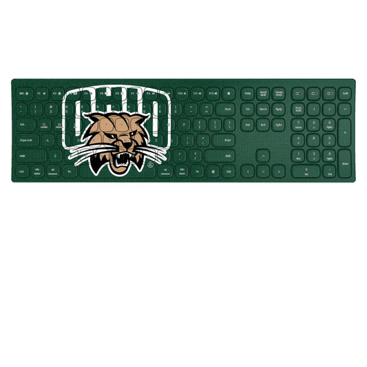 Ohio University Bobcats Solid Curved Wireless Keyboard