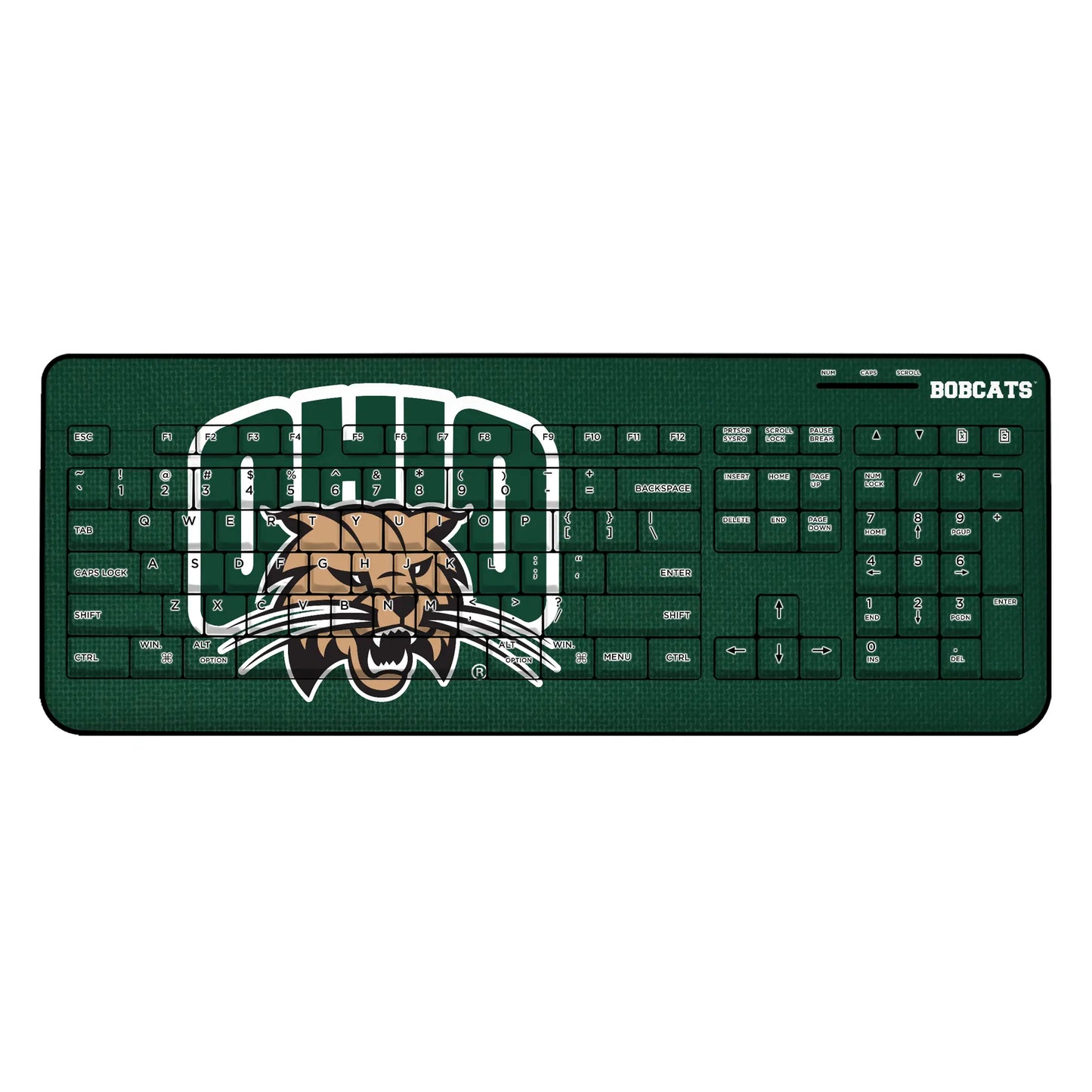 Ohio University Bobcats Solid Wireless USB Keyboard