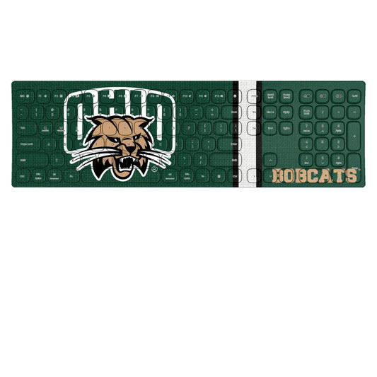Ohio University Bobcats Stripe Curved Wireless Keyboard