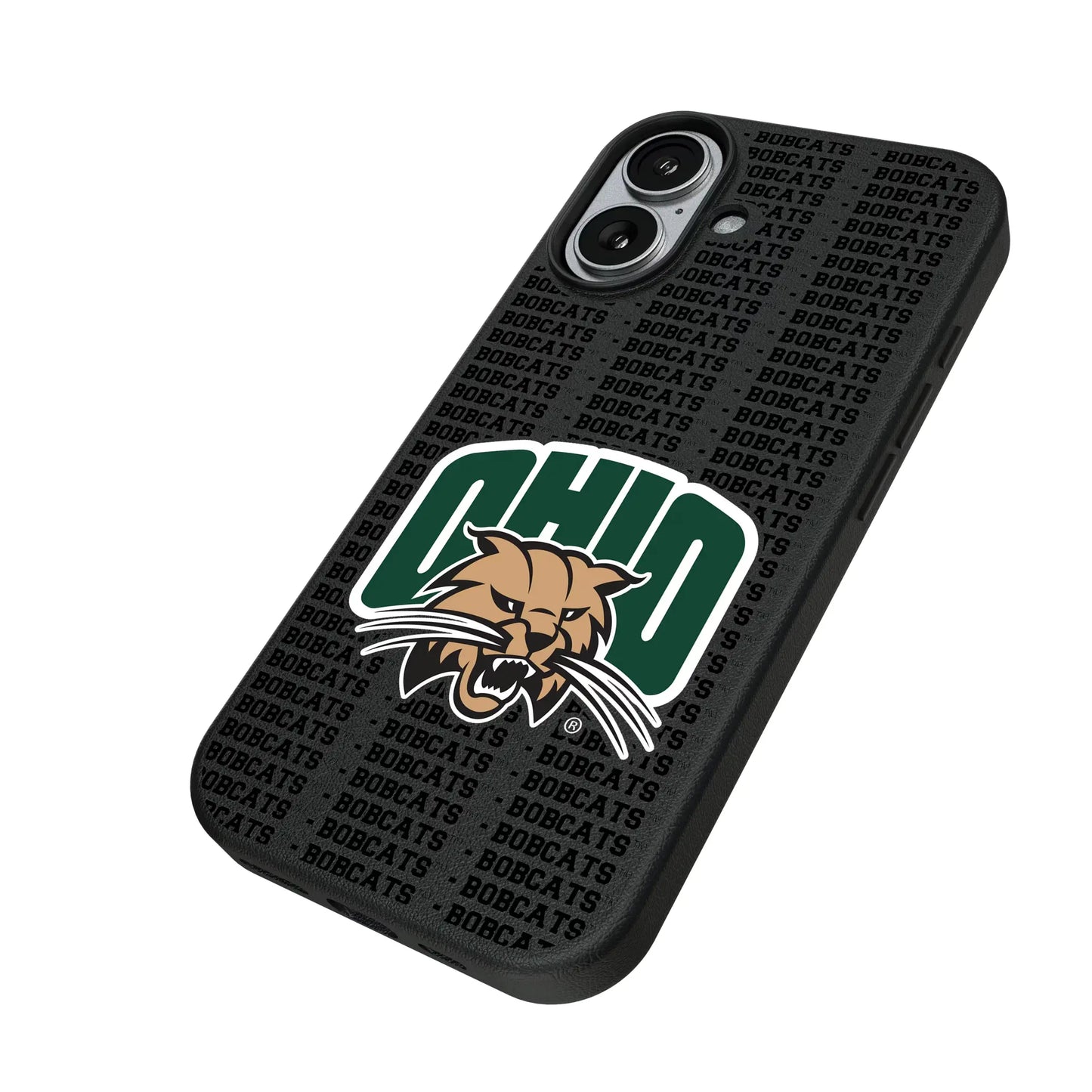 Ohio University Bobcats Text Backdrop MagSafe Compatible Phone Case for Apple iPhone
