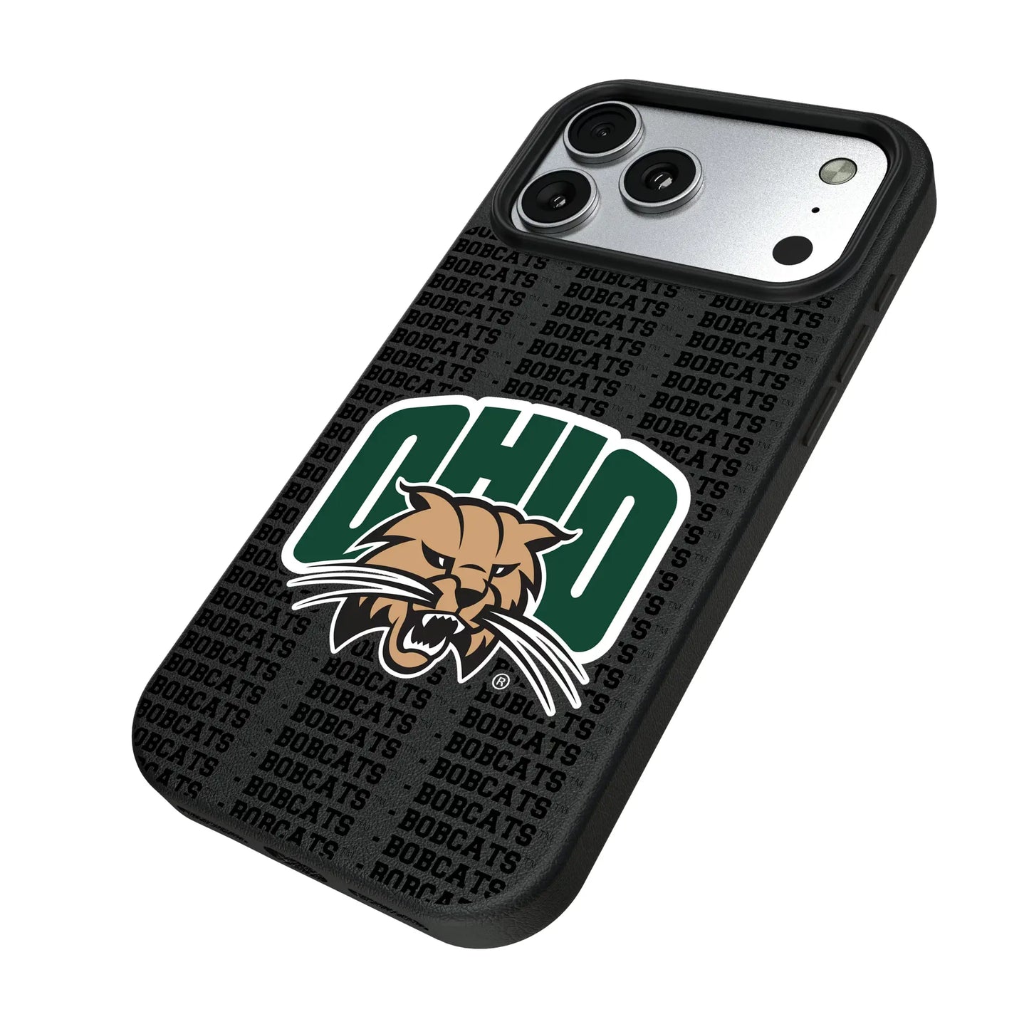 Ohio University Bobcats Text Backdrop MagSafe Compatible Phone Case for Apple iPhone