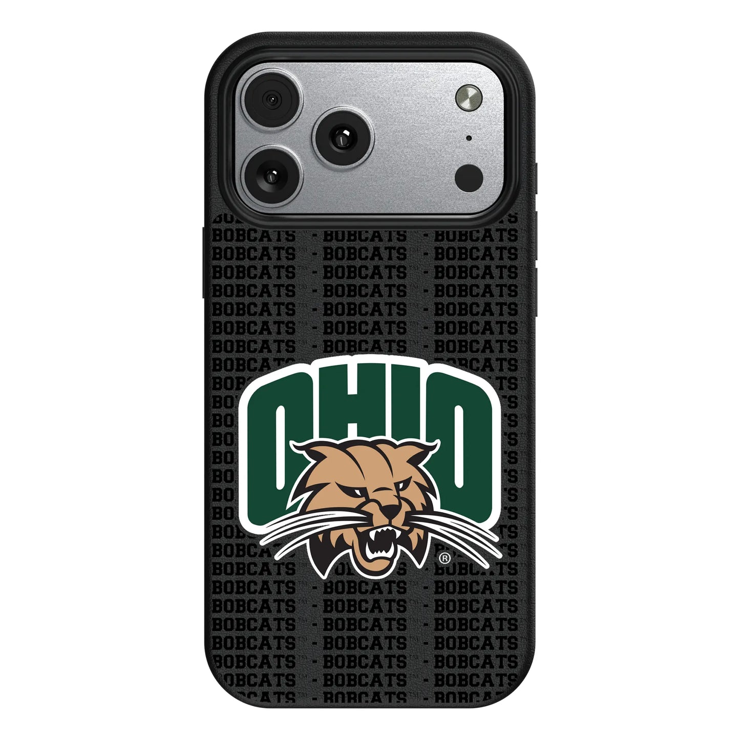 Ohio University Bobcats Text Backdrop MagSafe Compatible Phone Case for Apple iPhone