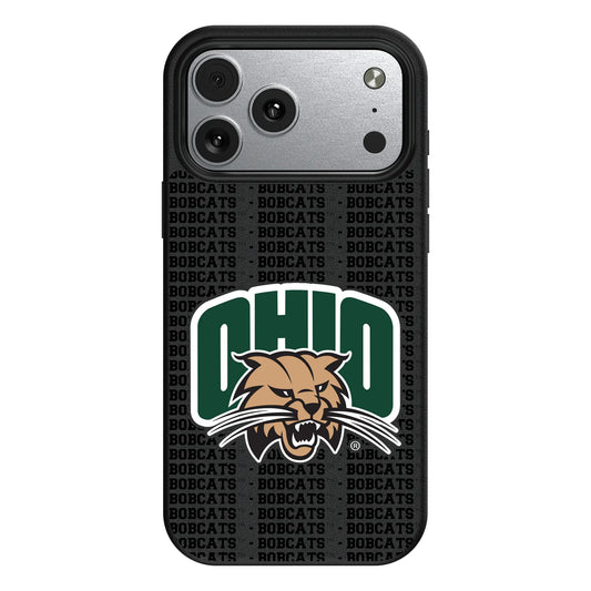 Ohio University Bobcats Text Backdrop MagSafe Compatible Phone Case for Apple iPhone
