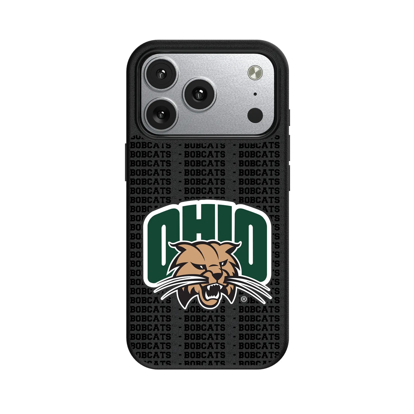 Ohio University Bobcats Text Backdrop MagSafe Compatible Phone Case for Apple iPhone