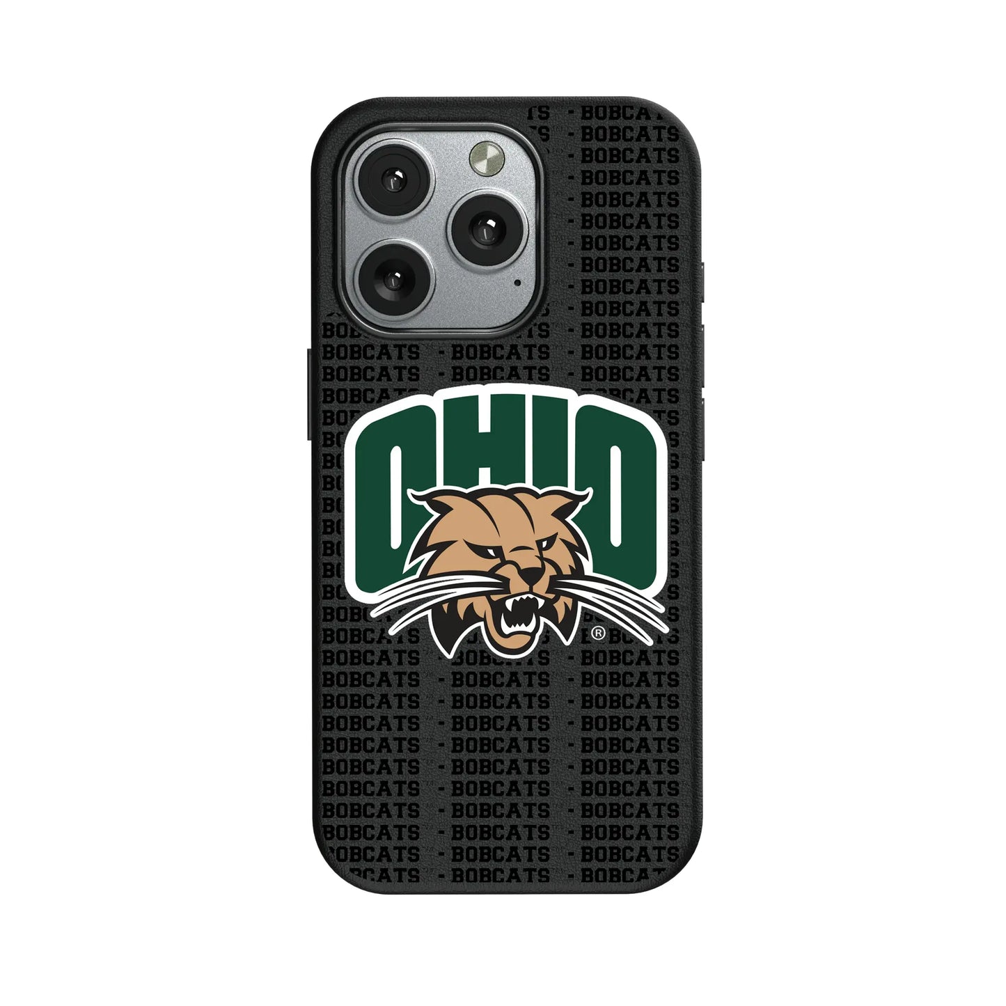 Ohio University Bobcats Text Backdrop MagSafe Compatible Phone Case for Apple iPhone