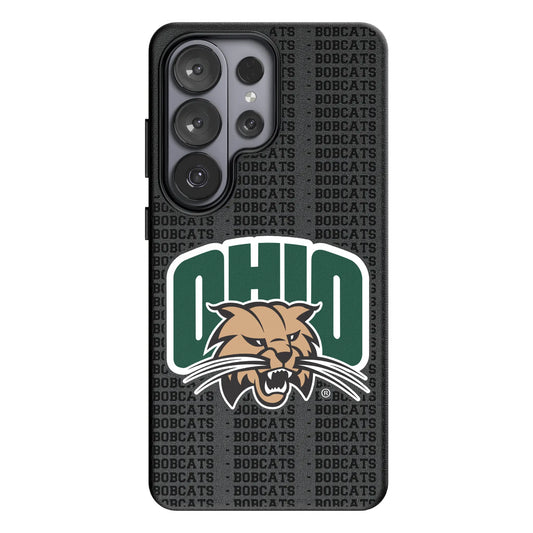 Ohio University Bobcats Text Backdrop MagSafe Compatible Phone Case for Samsung Galaxy