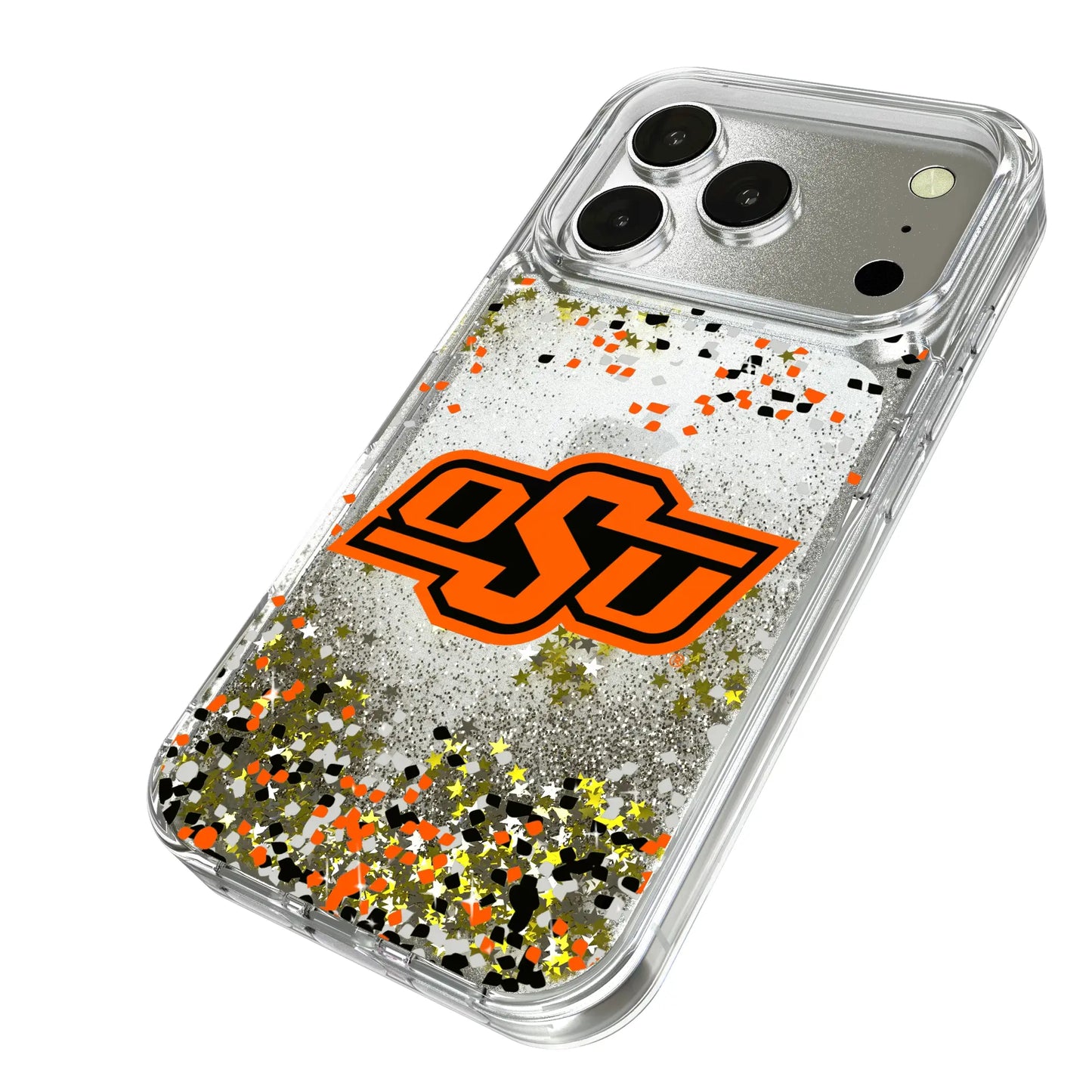 Oklahoma State University Cowboys Confetti Glitter Phone Case for Apple iPhone