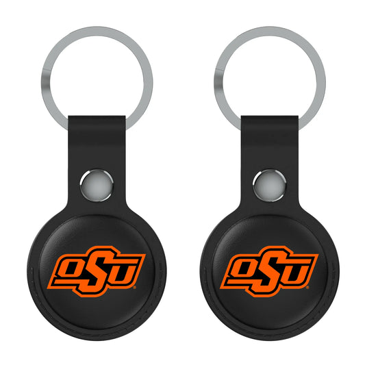 Oklahoma State University Cowboys Insignia Black Airtag Holder 2-Pack
