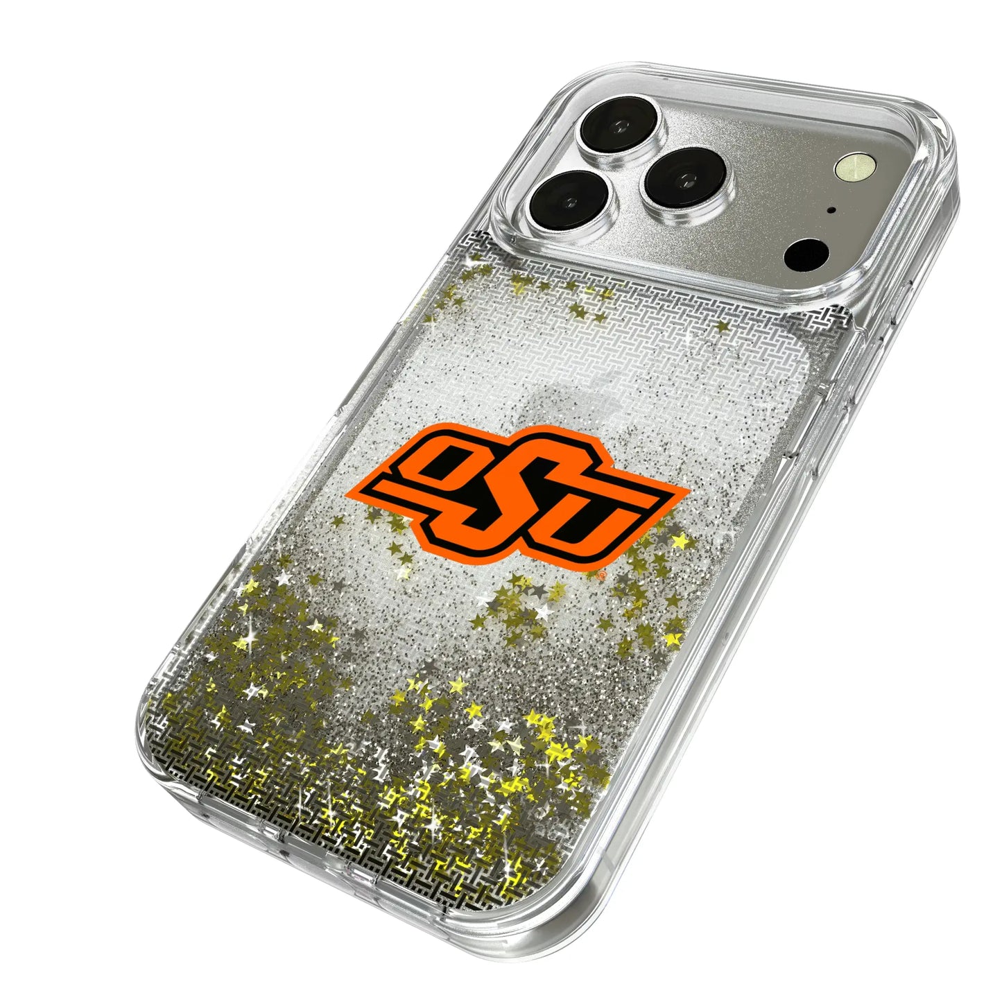 Oklahoma State University Cowboys Linen Glitter Phone Case for Apple iPhone