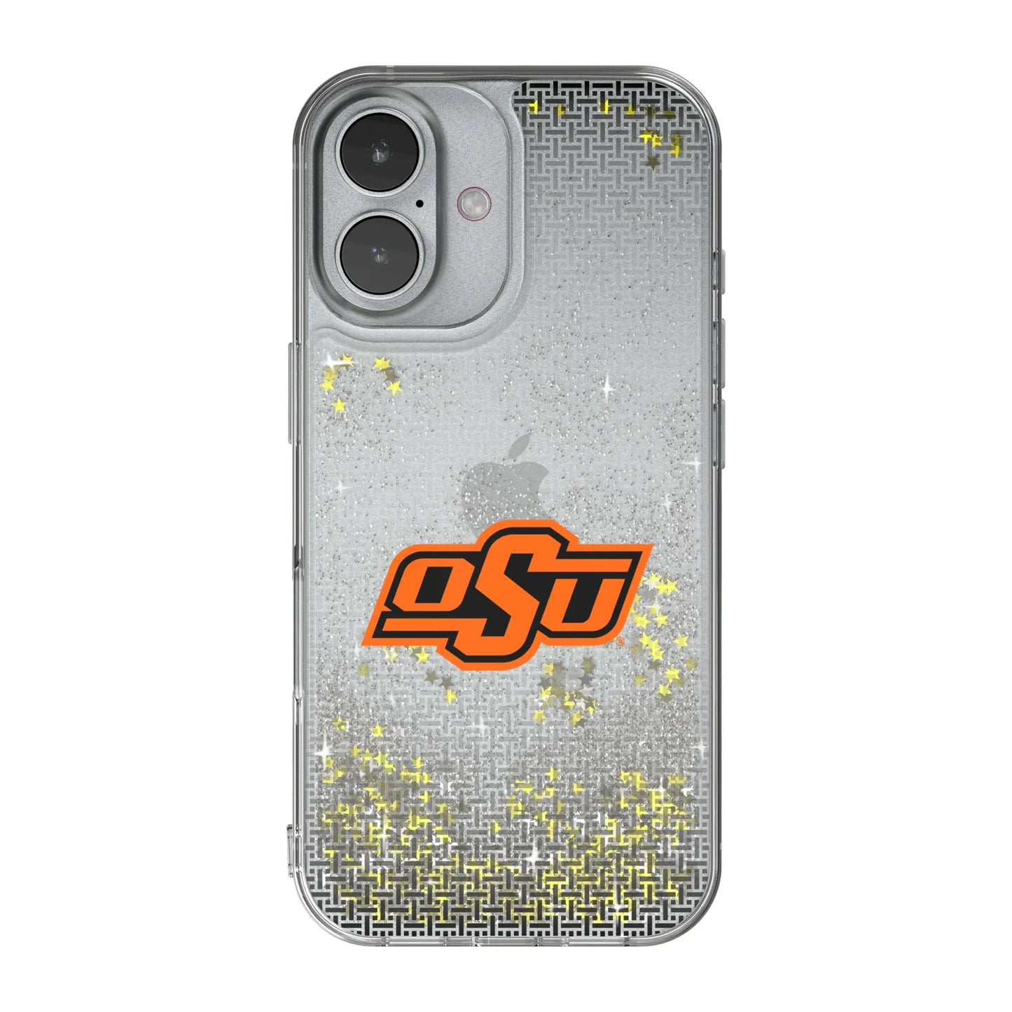 Oklahoma State University Cowboys Linen Glitter Phone Case for Apple iPhone