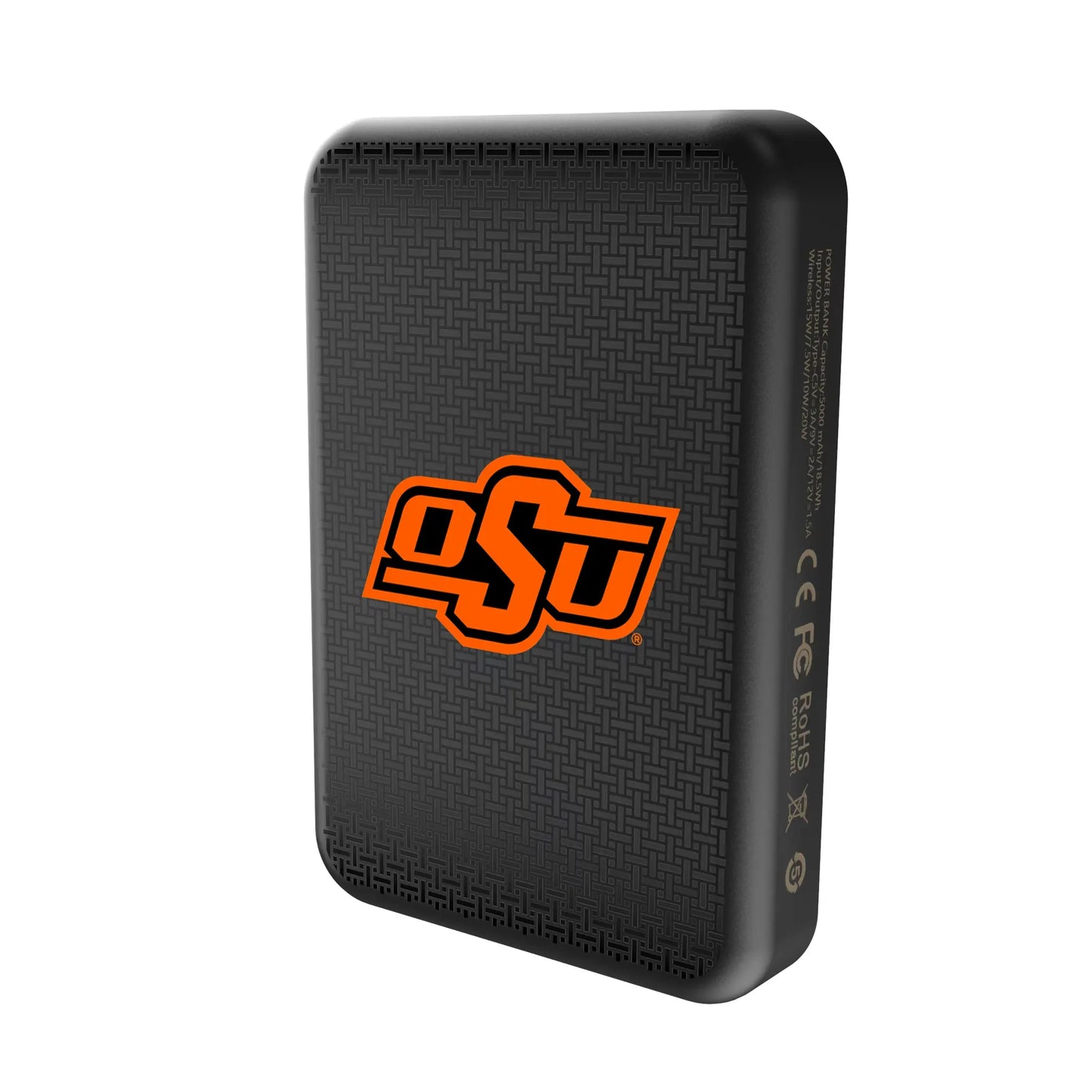 Oklahoma State University Cowboys Linen Wireless Mag Power Bank