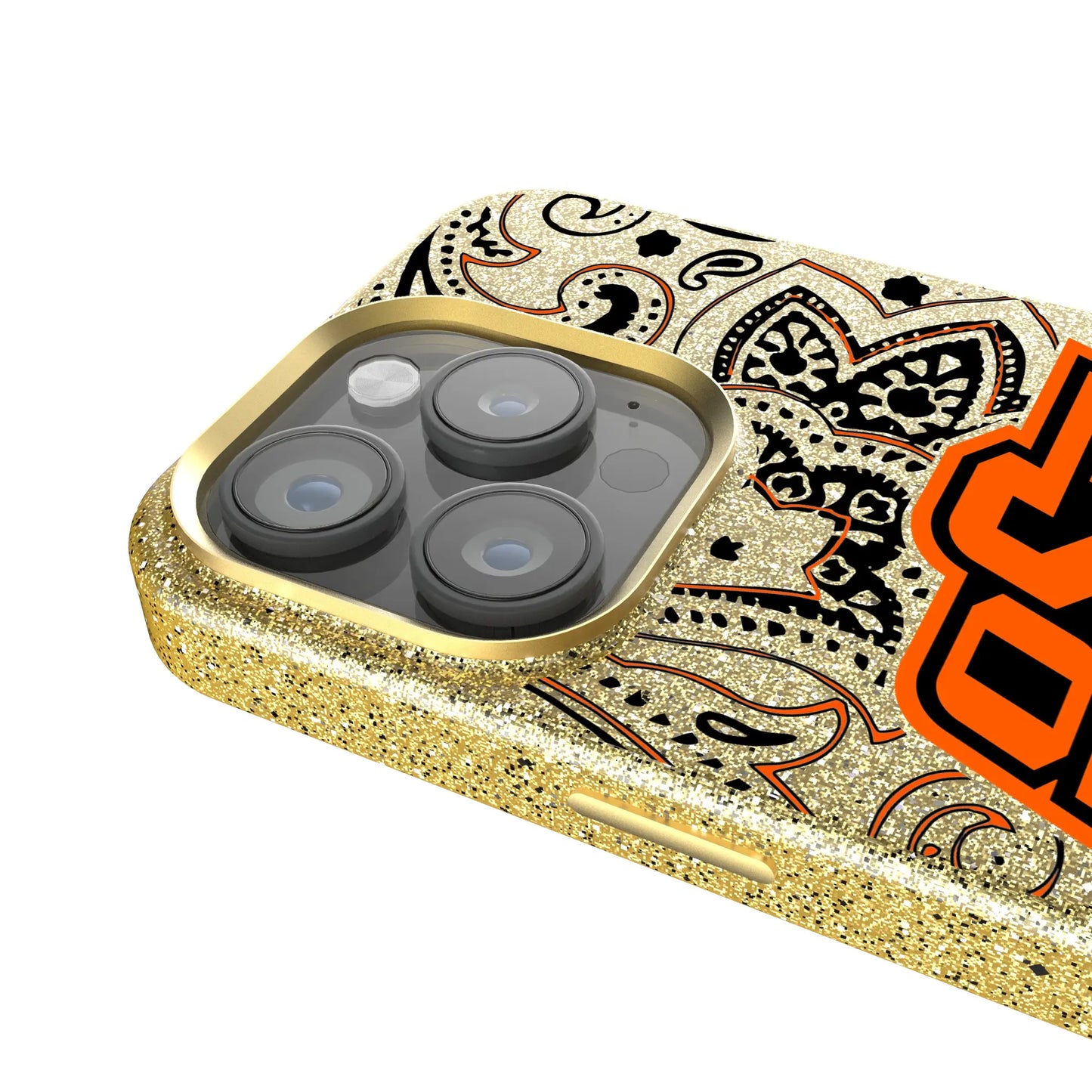 Oklahoma State University Cowboys Paisley Bling Phone Case for Apple iPhone