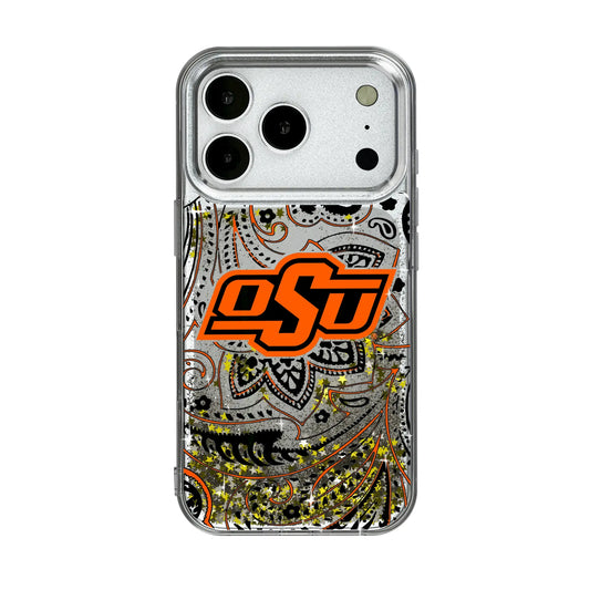 Oklahoma State University Cowboys Paisley Glitter Phone Case for Apple iPhone