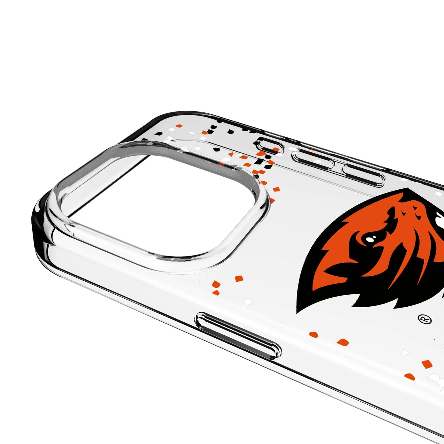 Oregon State University Beavers Confetti Clear Phone Case for Apple iPhone