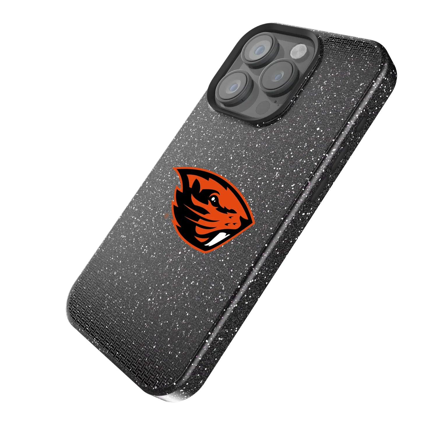 Oregon State University Beavers Linen Black Bling Phone Case for Apple iPhone