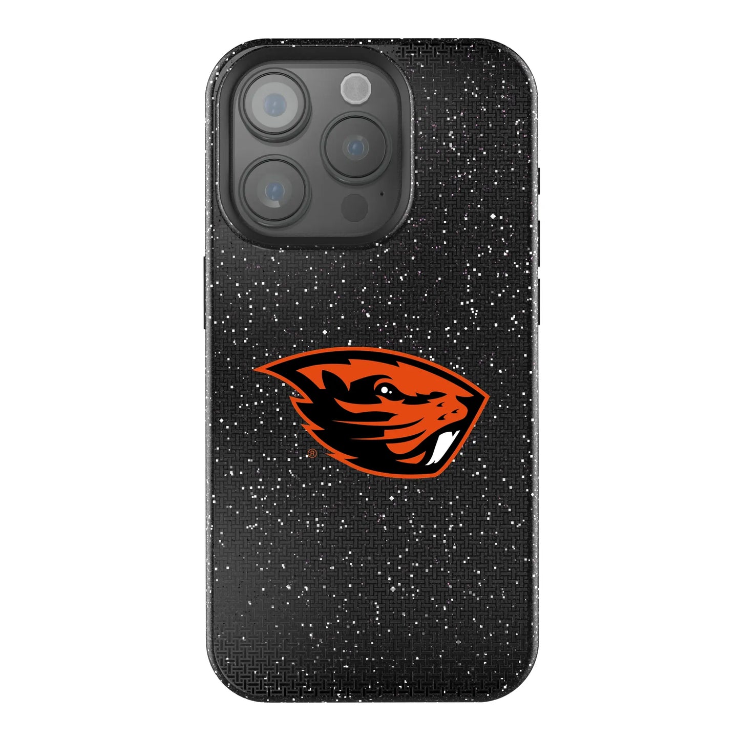 Oregon State University Beavers Linen Black Bling Phone Case for Apple iPhone