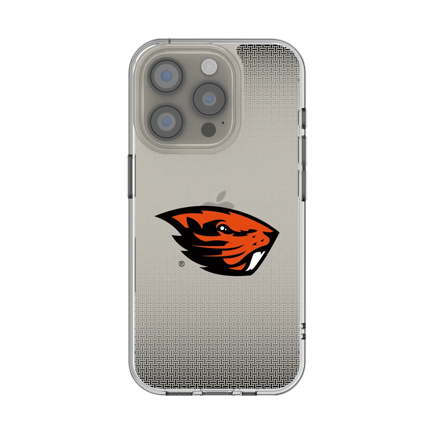 Oregon State University Beavers Linen Clear Phone Case for Apple iPhone