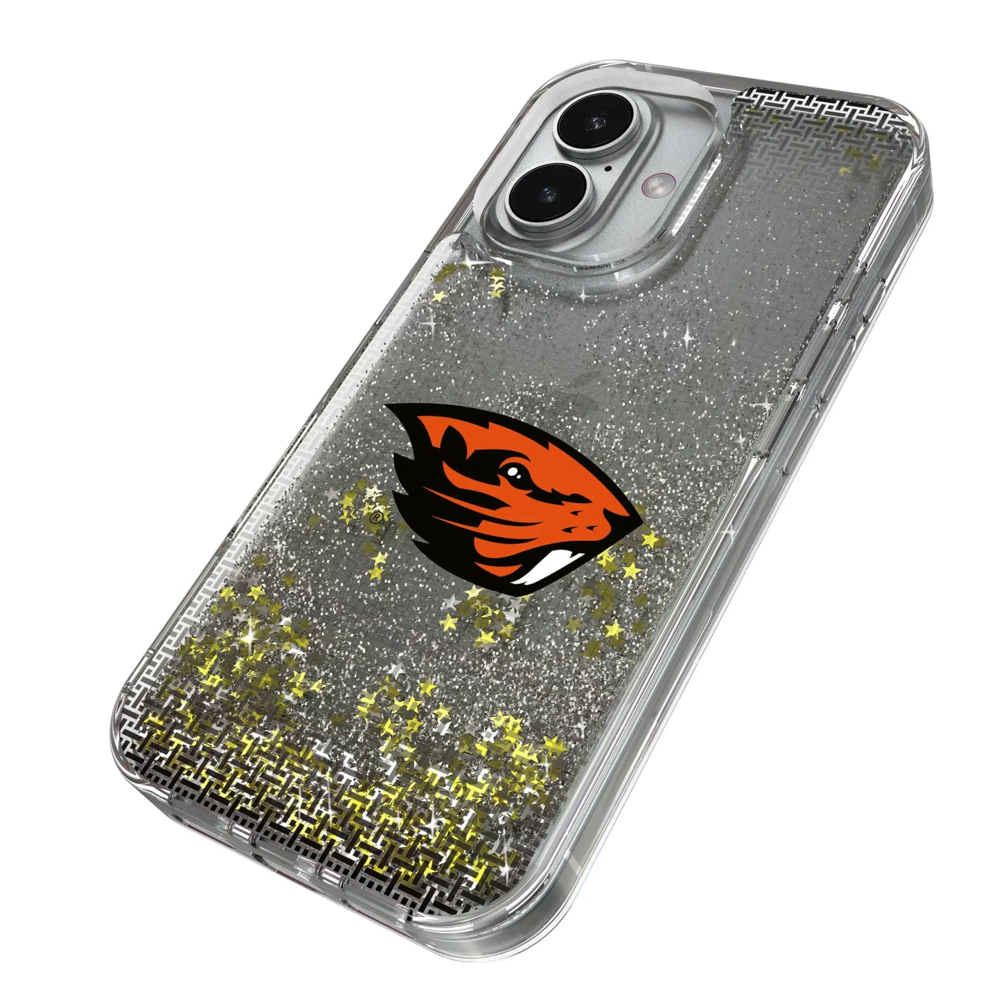 Oregon State University Beavers Linen Glitter Phone Case for Apple iPhone
