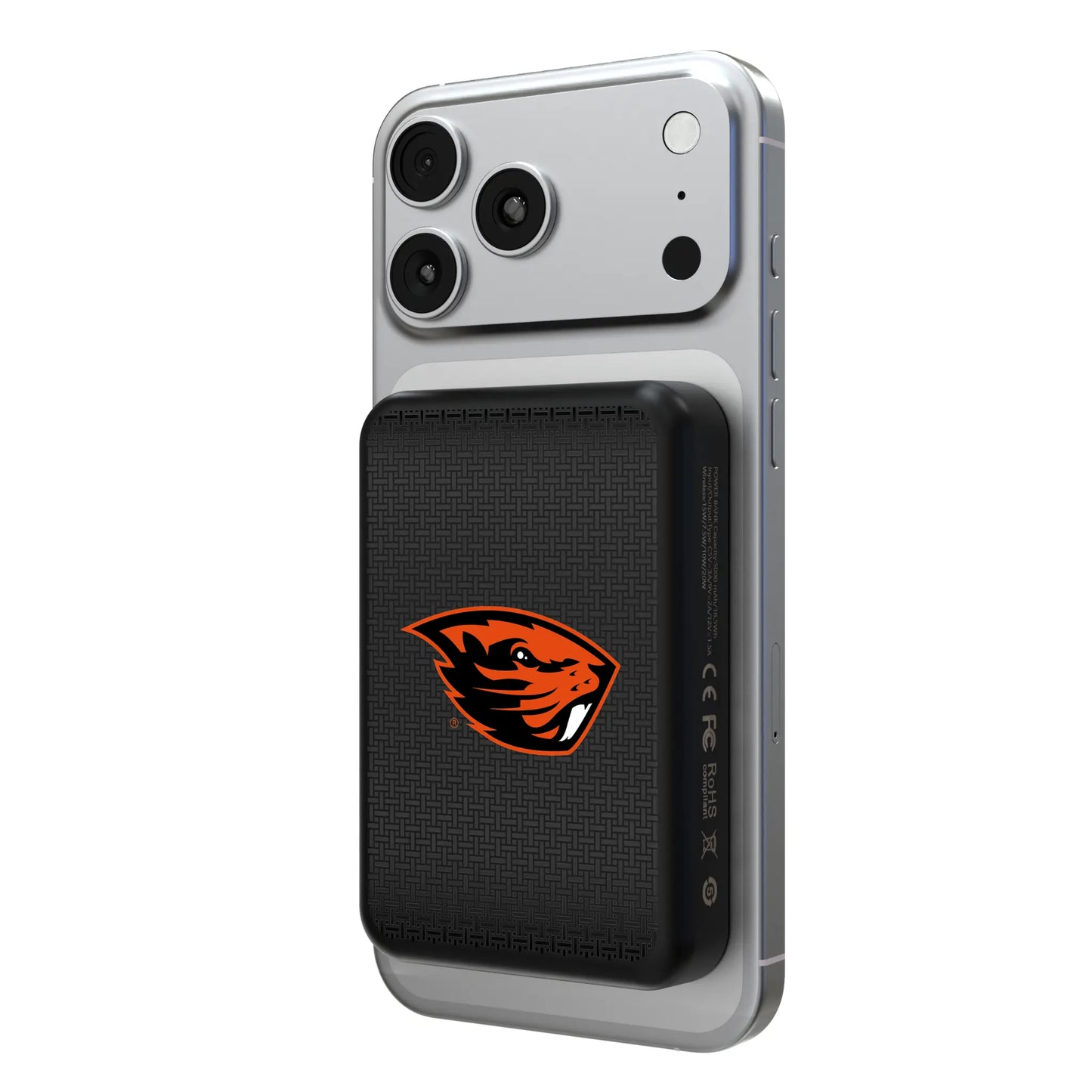 Oregon State University Beavers Linen Wireless Mag Power Bank