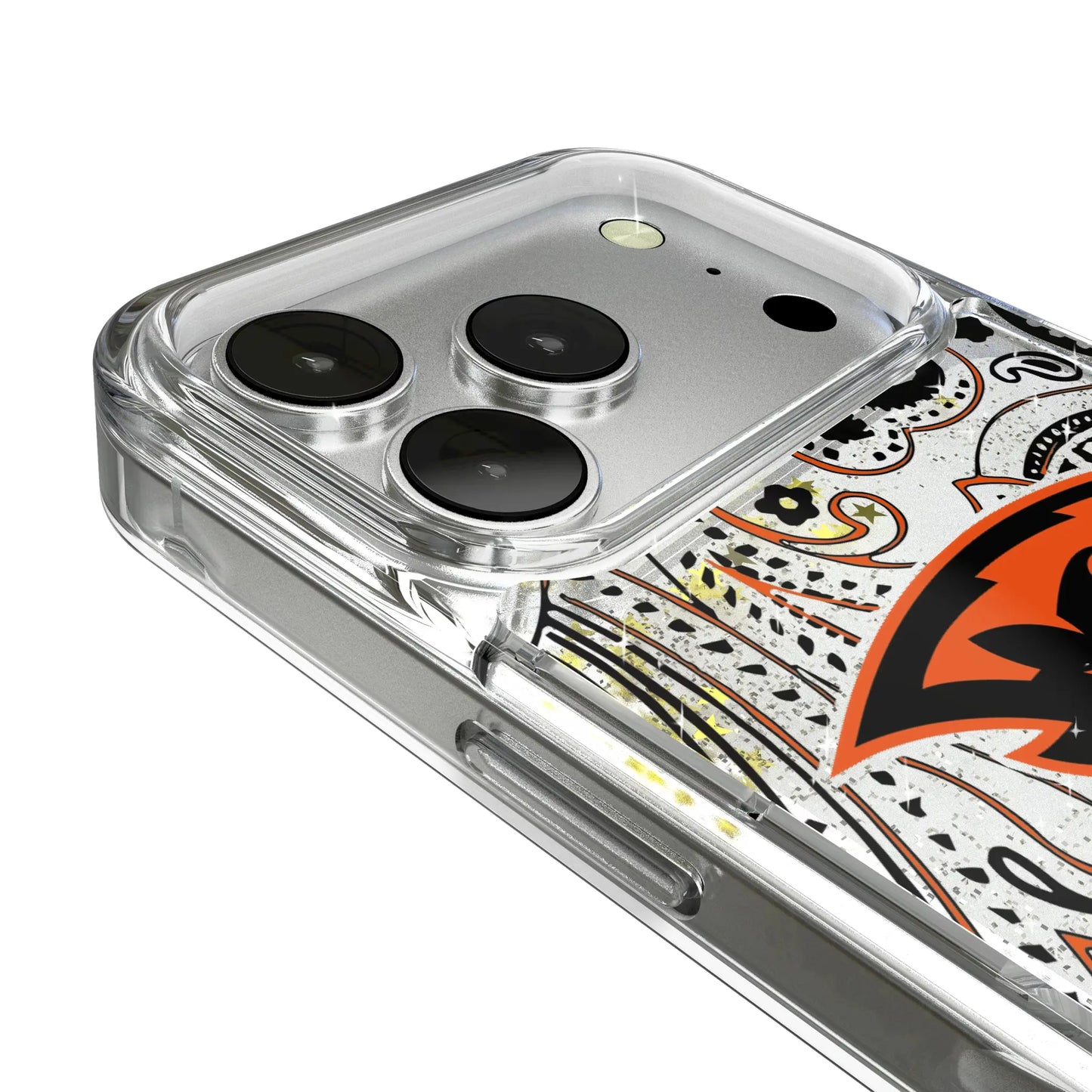 Oregon State University Beavers Paisley Glitter Phone Case for Apple iPhone
