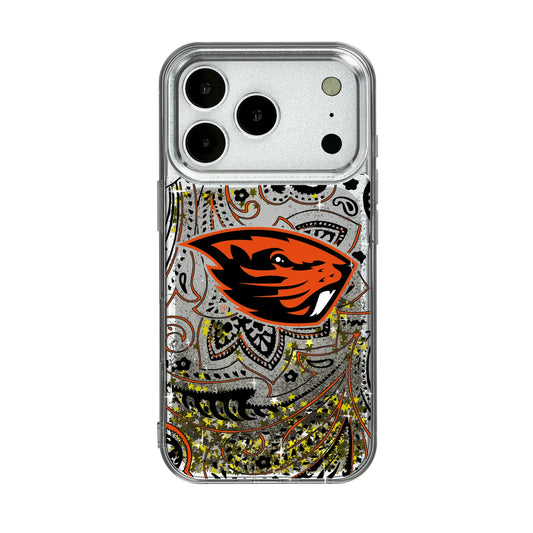 Oregon State University Beavers Paisley Glitter Phone Case for Apple iPhone