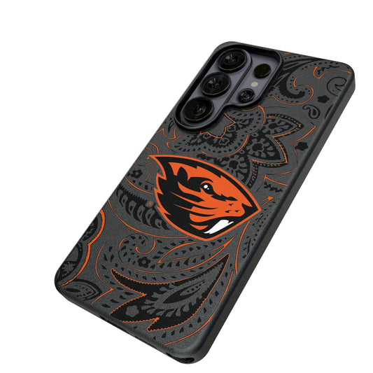 Oregon State University Beavers Paisley MagSafe Compatible Phone Case for Samsung Galaxy