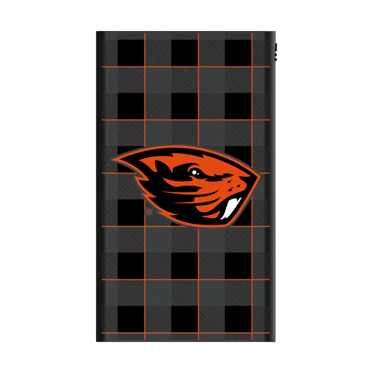 Oregon State University Beavers Plaid 5000mAh Flat Powerbank