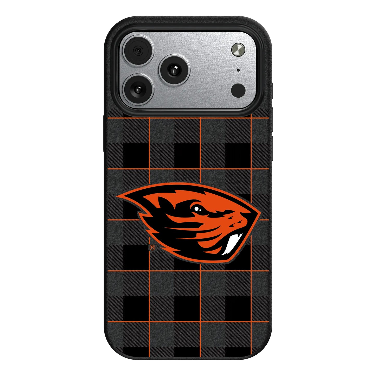 Oregon State University Beavers Plaid MagSafe Compatible Phone Case for Apple iPhone