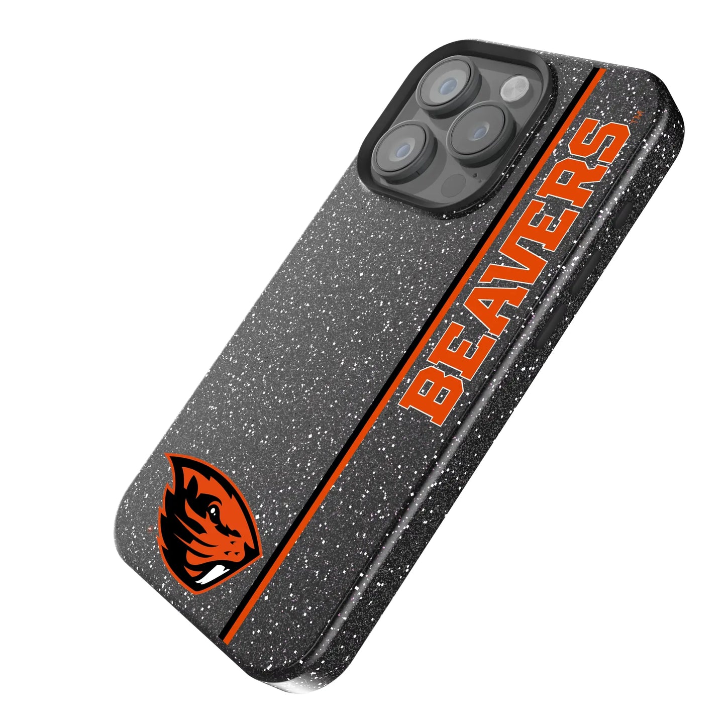 Oregon State University Beavers Sidebar Black Bling Phone Case for Apple iPhone
