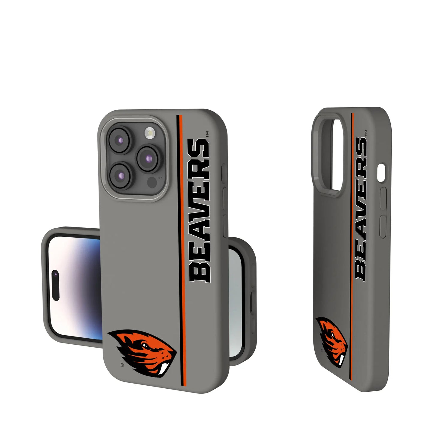 Oregon State University Beavers Sidebar Soft Touch Phone Case for Apple iPhone