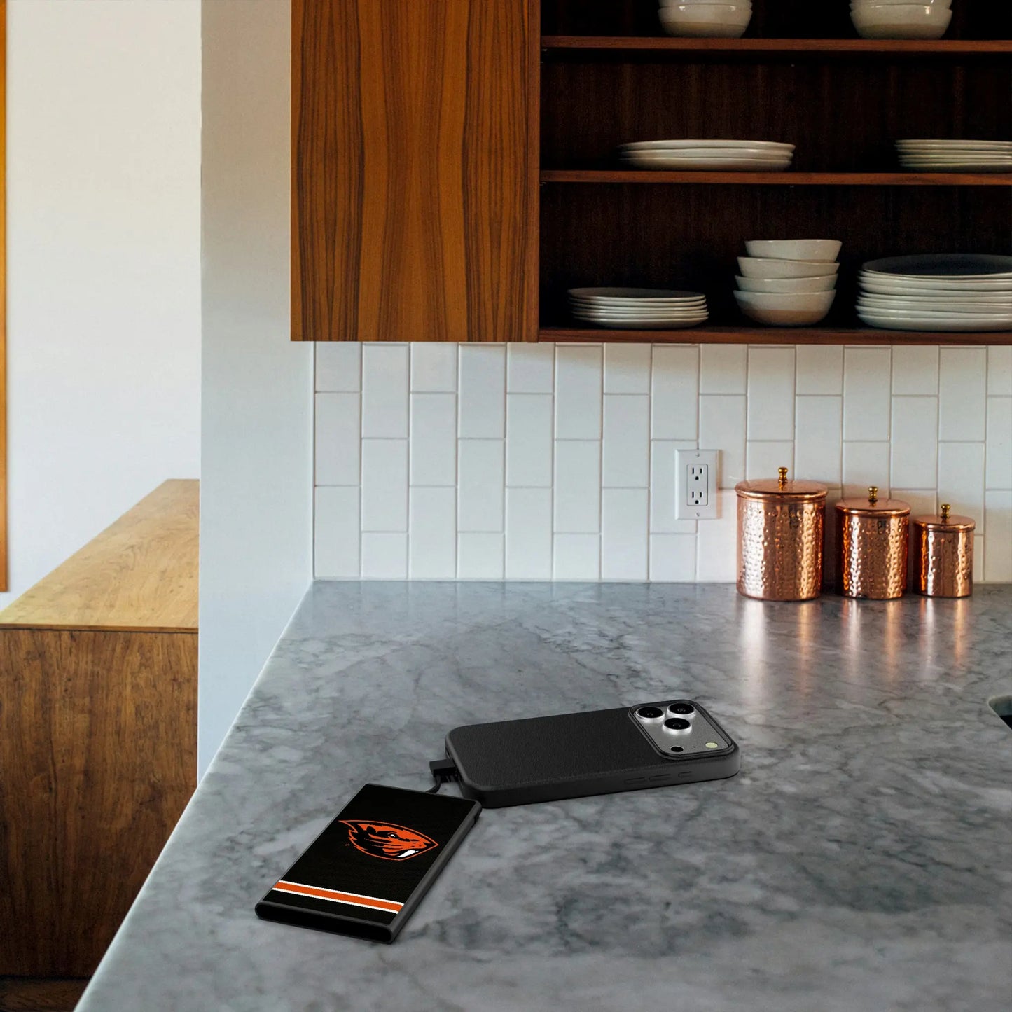 Oregon State University Beavers Stripe 5000mAh Flat Powerbank