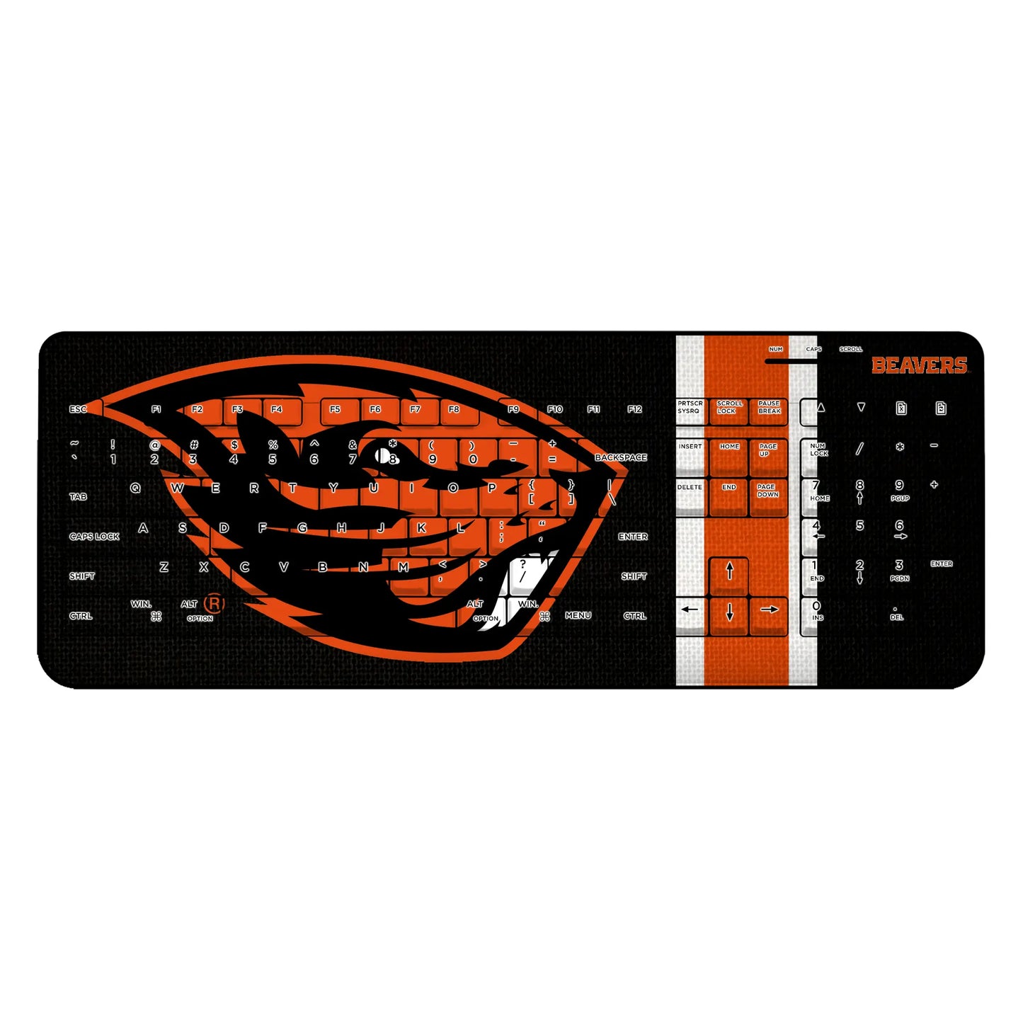 Oregon State University Beavers Stripe Wireless USB Keyboard