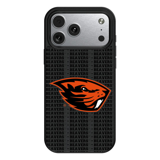 Oregon State University Beavers Text Backdrop MagSafe Compatible Phone Case for Apple iPhone