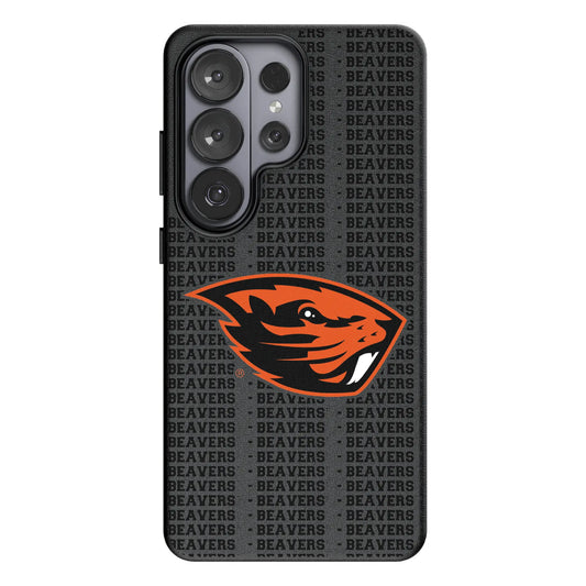 Oregon State University Beavers Text Backdrop MagSafe Compatible Phone Case for Samsung Galaxy