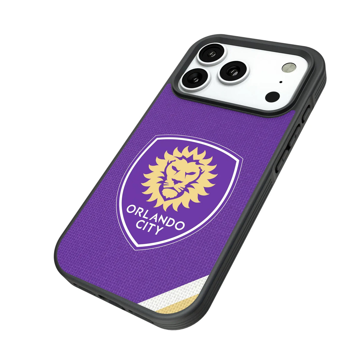 Orlando City Soccer Club Diagonal Stripe Bump Phone Case for Apple iPhone