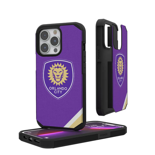 Orlando City Soccer Club Diagonal Stripe Rugged Phone Case for Apple iPhone